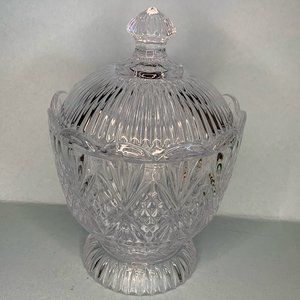 Glass crystal covered candy dish